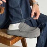 Murolo™ Suede Leather Backless Mules – Men's Vintage Slip-On Half Shoes 4