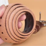 Starella™ Women’s Hollow Star Genuine Leather Belt – 2.3CM Candy Color Fashion Strap 5