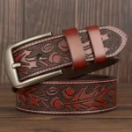 LUMARIA™ Women’s 3.8CM Golden Pin Buckle Belt Vintage Waist Strap Genuine Leather Belt 3