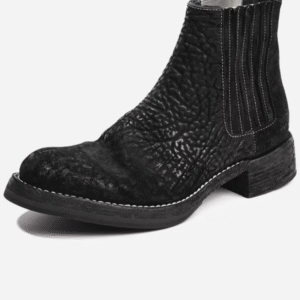HighTop Origins™ Handmade Horsehide Leather Chelsea Boots for Men – Vintage Round Toe High-Top Slip-On Short Boots