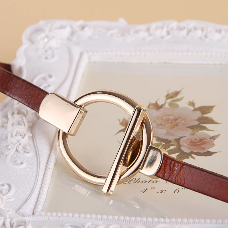 LYSSA™ 1CM Women’s Thin Genuine Leather Belt – Real Cowskin Waist Strap for Dresses & Outfits 6