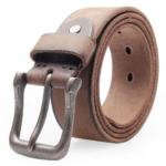 VINTAGELUX™ 3.8CM Retro Green Genuine Leather Belt – Top Quality Pin Buckle Belt for Men’s Jeans 3