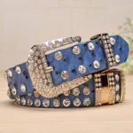 Luméra™ Women’s Designer Rhinestone Belt For Dresses – 2.6CM PU Leather Strap with Sparkling Buckle 6