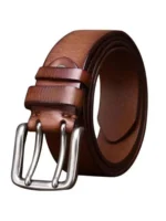 Braveton™ 2025 Men's Double Needle Retro Belt – Retro Pure Cowhide Waistband 1