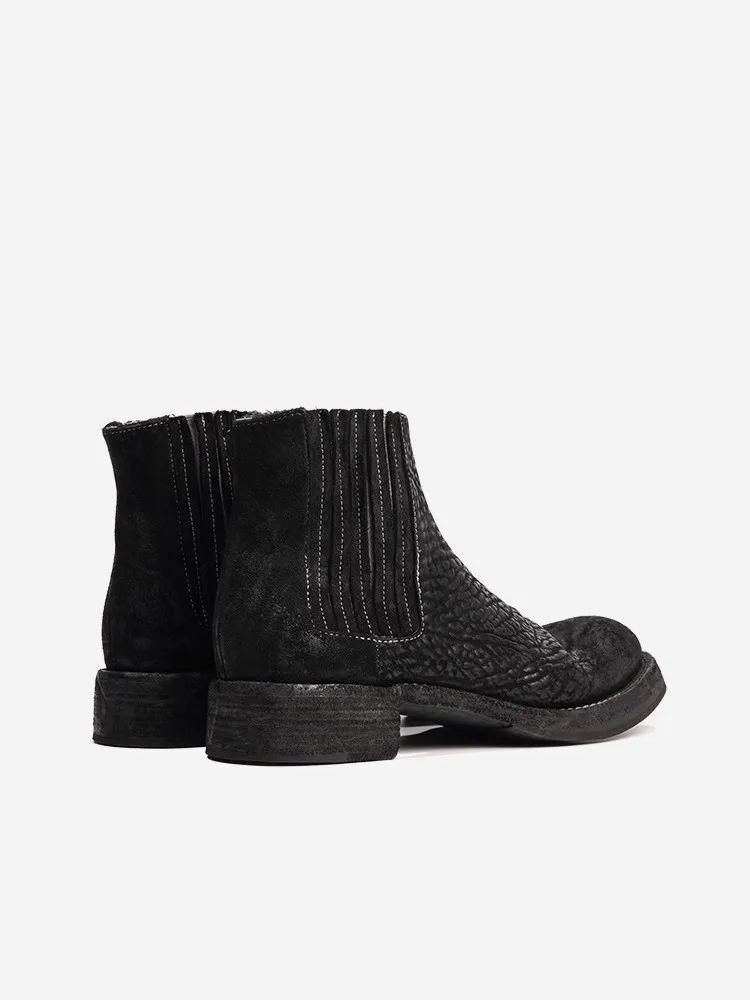 HighTop Origins™ Handmade Horsehide Leather Chelsea Boots for Men – Vintage Round Toe High-Top Slip-On Short Boots 5