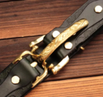 CAVALCRAFT™ Cavalry Copper Buckle Leather Belt – 3.8CM Full Grain Cowhide Strap for Men’s Jeans 5