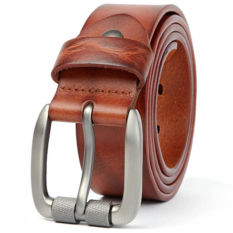 Logical Leather™ Men’s Heavy Duty Work Belt – Full Grain Genuine Leather Waistband 3.8CM 1