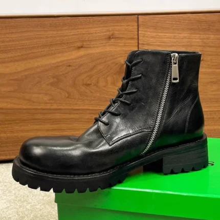 Kingsley™ British Men's Leather Ankle Boots – Handmade Retro Motorcycle Boots 2