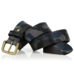 BattleForge™ Tactical Leather Belt – Genuine Cowskin Camouflage Belt with Brass Buckle, 3.3cm & 3.8cm 4