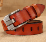 BellaEdge™ 2.8cm Women’s Genuine Leather Belt – Red Cowskin Belt with Classic Pin Buckle 6