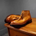 Elson™ Vintage Desert Boots – Men's Handmade Cowhide Leather Motorcycle Boots 2