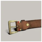 HeritageMark™ 3.8cm Full-Grain Soft Leather Belt – Pure Copper Buckle Men’s Vintage Jeans Belt 3