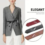 ELEGANCEKNOT™ 2.8CM Women’s Genuine Leather Knot Belt – Slim Waistband for Dresses & Coats 2