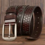 LUMARIA™ Women’s 3.8CM Golden Pin Buckle Belt Vintage Waist Strap Genuine Leather Belt 5