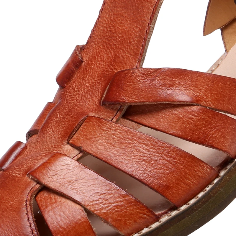 Originality™ Retro Gladiator Sandals – Men's Handmade T-Bar Cow Leather Sandals 5