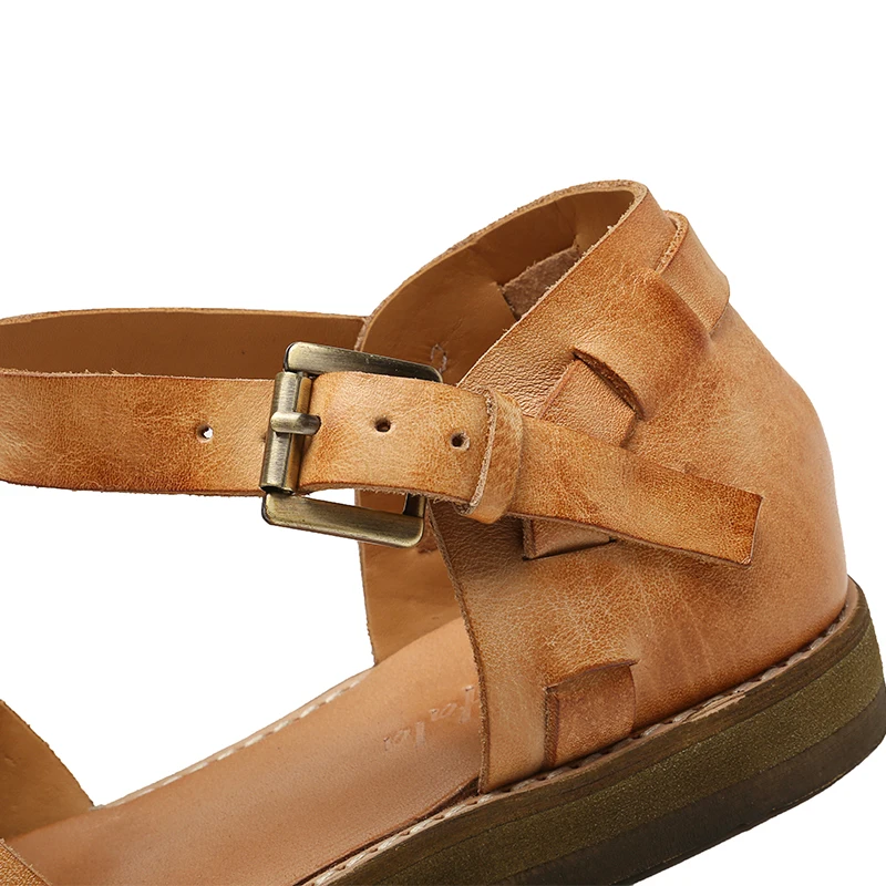 Riomaro™ Leather Fisherman Sandals – Handmade Roman-Style Unisex Gladiators 3