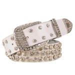 Glitzia™ 3.3CM Women’s Rhinestone Belt Buckles– Fashion Diamond Drill Wide Strap 3