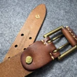 IRONHORSE™ 3.8CM Genuine Leather Men’s Belt – Pure Copper Horseshoe Buckle Casual Jeans Strap 5