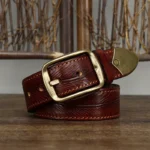 DUALFORGE™ 3.8CM Men’s Double-Sided Genuine Leather Belt – Thick Cowhide & Copper Buckle 4