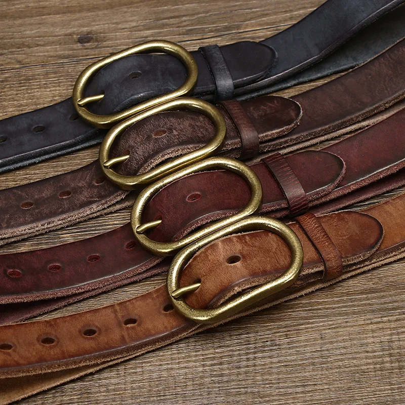 VALDOR™ 3.7CM Men’s Full Grain Leather Belt – Luxury Vintage Jeans Strap 5
