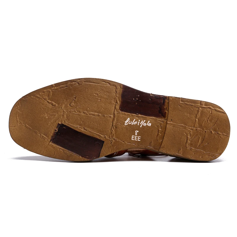 Verano™ Handcrafted Cowhide Leather Fisherman Sandals – Unisex Retro Gladiator Shoes 6