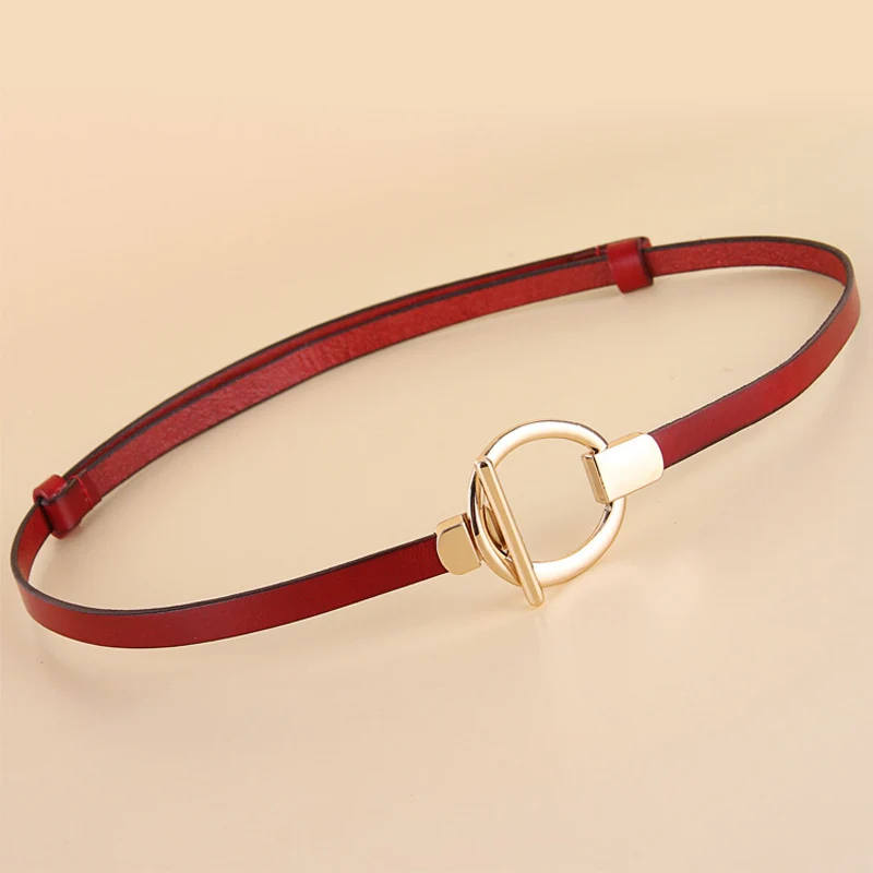LYSSA™ 1CM Women’s Thin Genuine Leather Belt – Real Cowskin Waist Strap for Dresses & Outfits 3