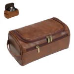 Rovello™ Men’s Hanging Vintage Travel Toiletry Bag – Waterproof Vintage PU Leather Travel Cosmetic Case 1