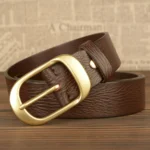 RegalCraft™ Men’s 3.8cm Genuine Leather Belt – Luxury Business Cowhide Belt with Metal Pin Buckle 4