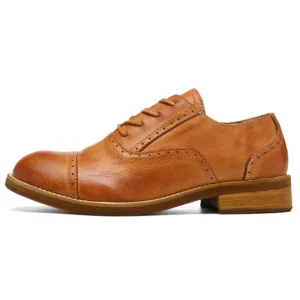 British Virtue™ Goodyear-Welted Derby Brogues – Handmade Formal Leather Shoes for Men & Women 1