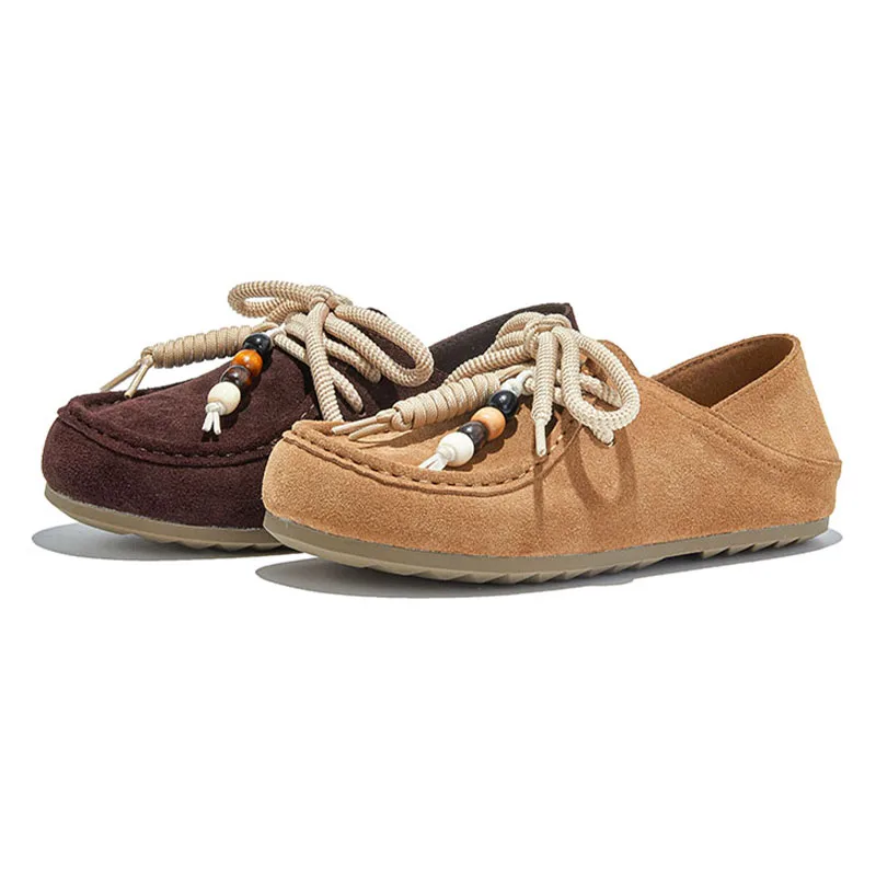Originality™ Women’s Genuine Leather Flat Sneakers – Casual Suede Loafers for Spring & Autumn 3