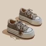 New Women's Sneakers™ – Thick-Soled Retro Skateboard Shoes | Genuine Leather Casual Shoes 5
