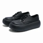 Elevate™ Women’s Thick-Soled Lace-Up Platform Shoes – Casual Suede Oxford Wedge 4