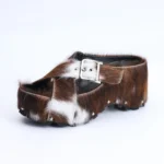 VintageStride™ Women’s Mary Jane Platform Clogs – Natural Calf Hair Mules with Leather Lining and Arch Support 4