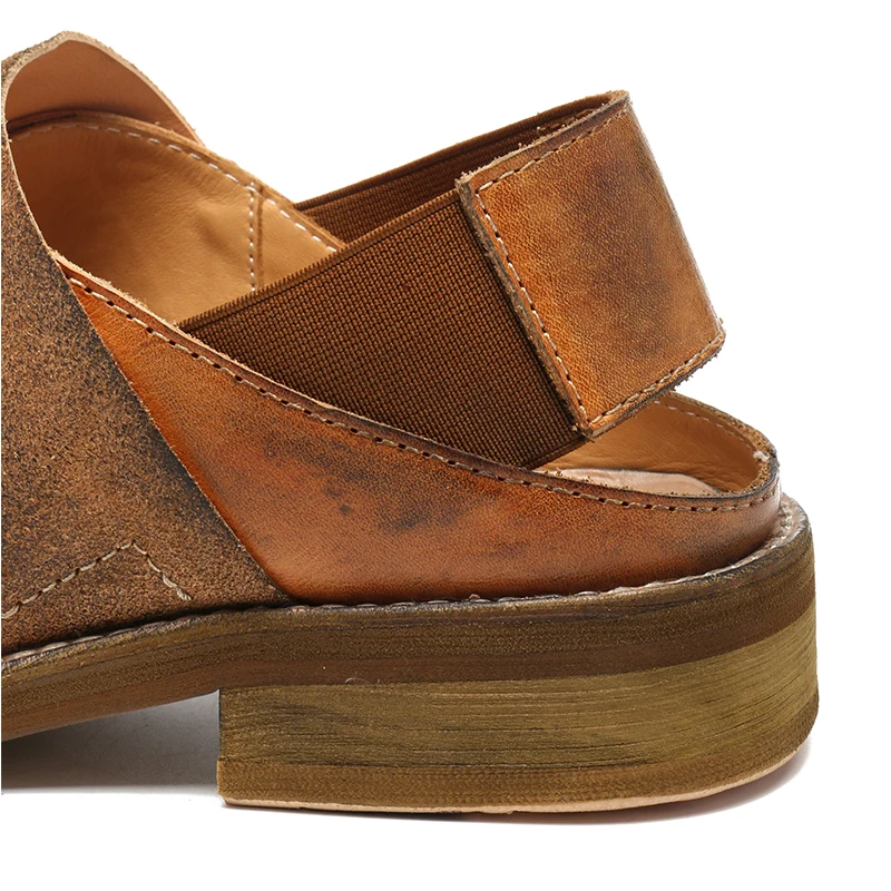 VintageEase™ Handmade Leather Mules – Unisex Goodyear Sandal Slippers for Formal-Casual Wear 3