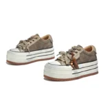 New Women's Sneakers™ – Thick-Soled Retro Skateboard Shoes | Genuine Leather Casual Shoes 6