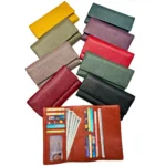 EleganceLine™ Women's Long Cowhide Leather Wallet – Slim Clutch with Card Holder 1
