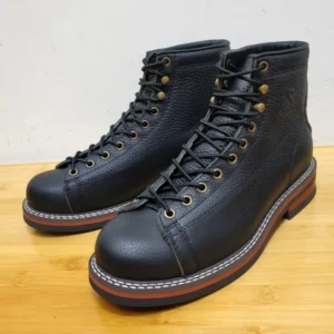 Ironbound™ Handmade Men’s Leather Work Boots – British Style High-Top Motorcycle Ankle Boots 1