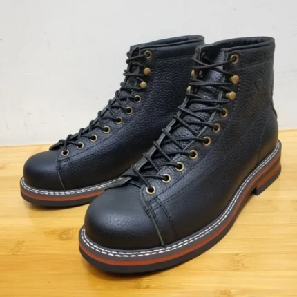 Ironbound™ Handmade Men’s Leather Work Boots – British Style High-Top Motorcycle Ankle Boots 1