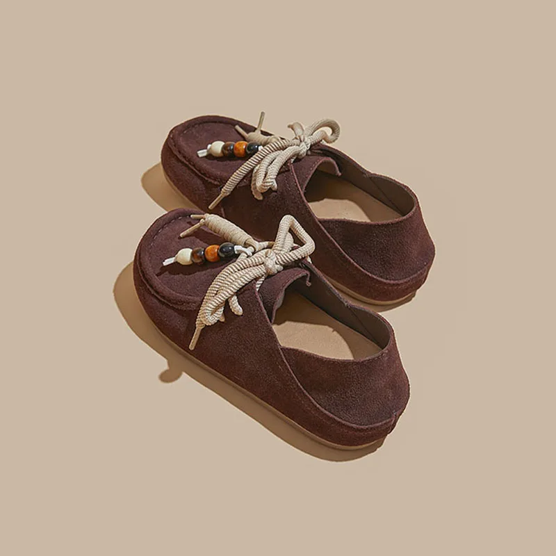 Originality™ Women’s Genuine Leather Flat Sneakers – Casual Suede Loafers for Spring & Autumn 5