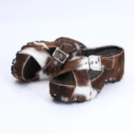 VintageStride™ Women’s Mary Jane Platform Clogs – Natural Calf Hair Mules with Leather Lining and Arch Support 5