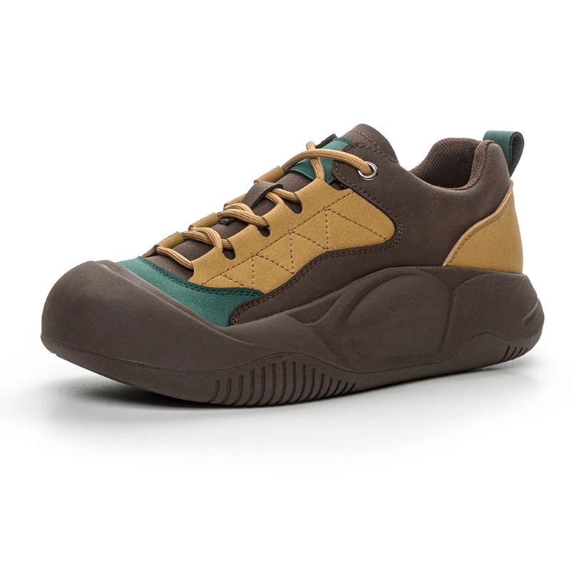 Originality™ Retro Color-Blocked Women Sneakers | Genuine Leather Vulcanized Shoes 3