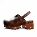 WildCharm™ Women Platform Fur Clogs – Vintage Studded Cowboy Sandals with Buckle & Arch Support 2