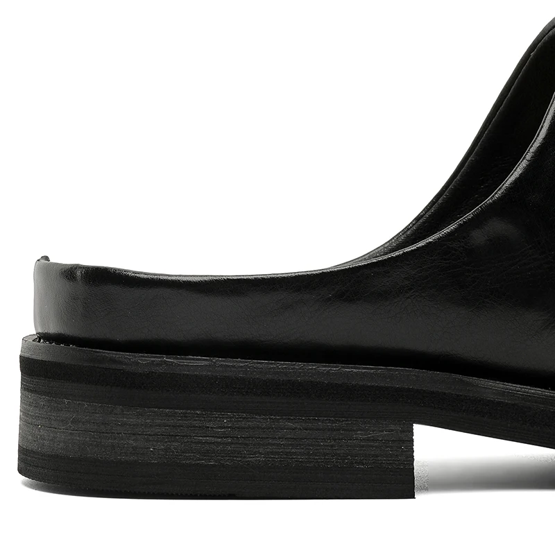 GrandeurStep™ Men Leather Mules – Luxury Backless Loafers with Split Leather & Metal Trim 5