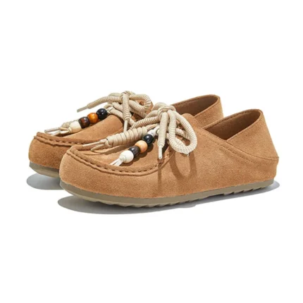 Originality™ Women’s Genuine Leather Flat Sneakers – Casual Suede Loafers for Spring & Autumn 2
