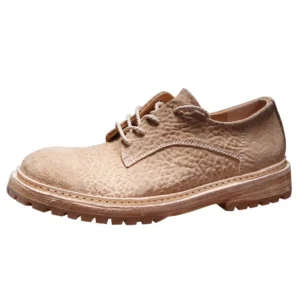 Original Gentleman™ British Thick Sole Brown Derby Shoes – Men's Retro Business Casual Shoes 1