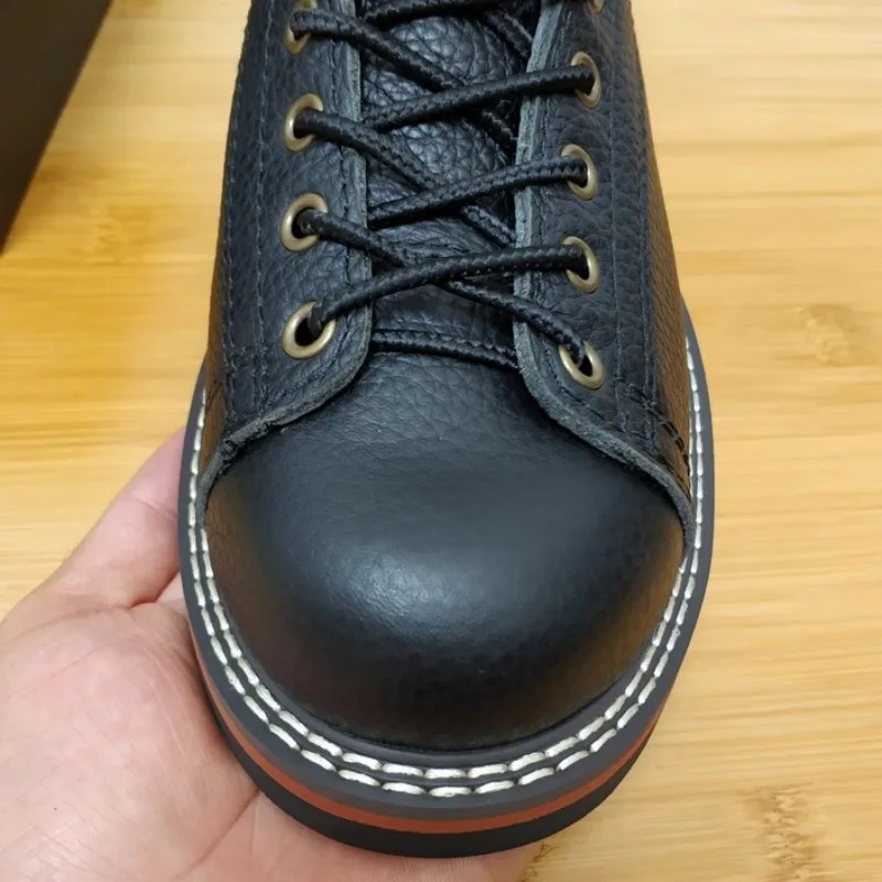 Ironbound™ Handmade Men’s Leather Work Boots – British Style High-Top Motorcycle Ankle Boots 5