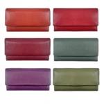 EleganceLine™ Women's Long Cowhide Leather Wallet – Slim Clutch with Card Holder 6
