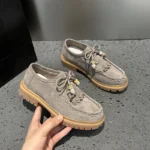 Heritage Step™ Women’s Suede Moccasins – Lace-Up Thick-Soled Loafers for Spring & Autumn 5