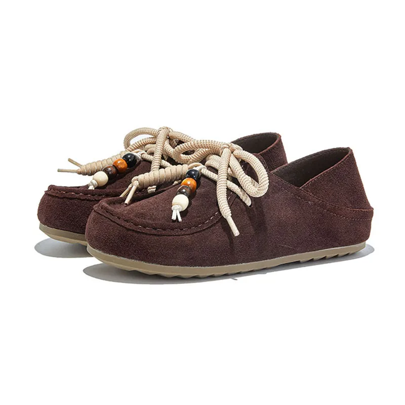 Originality™ Women’s Genuine Leather Flat Sneakers – Casual Suede Loafers for Spring & Autumn 1