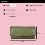 EleganceLine™ Women's Long Cowhide Leather Wallet – Slim Clutch with Card Holder 2
